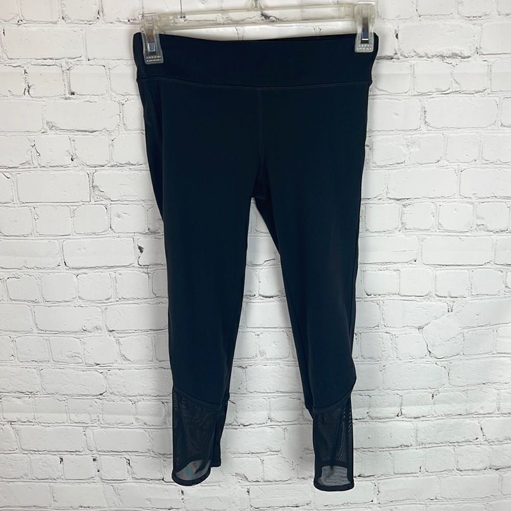 Athleta Girl Black Leggings with Mesh Accent Size Large 12